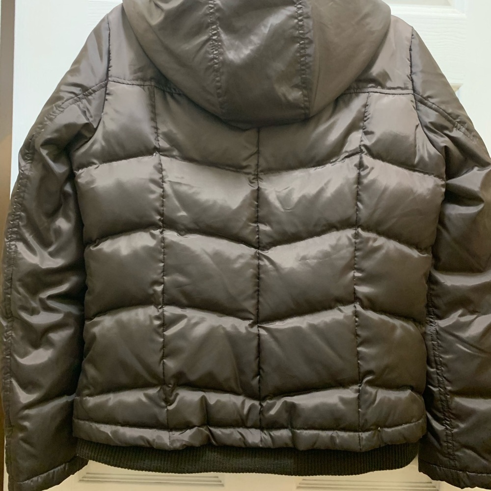 DKNY brown winter jacket with detachable hood sz M - Picture 2 of 6